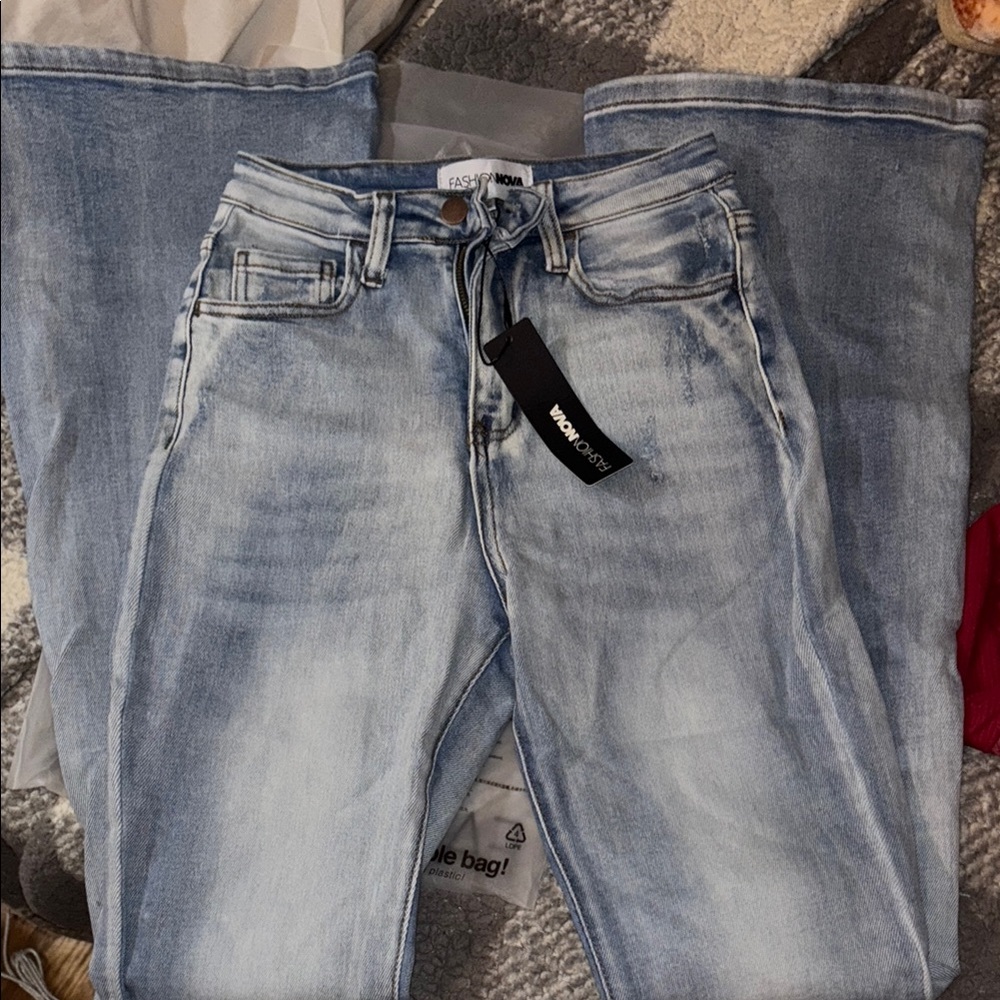 NEW Fashion Nova Light Blue Women's Flare Jeans